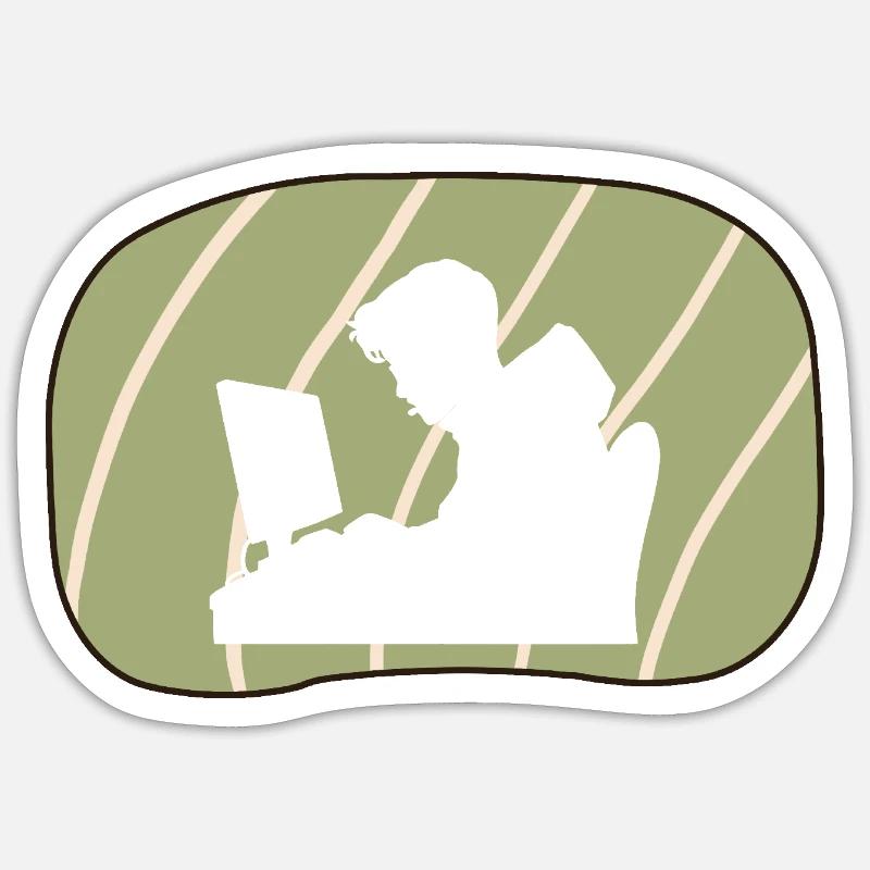 Hacker Cybersecurity Informatiker - Sticker Größe S (10 x 10 cm) - Mattweiß