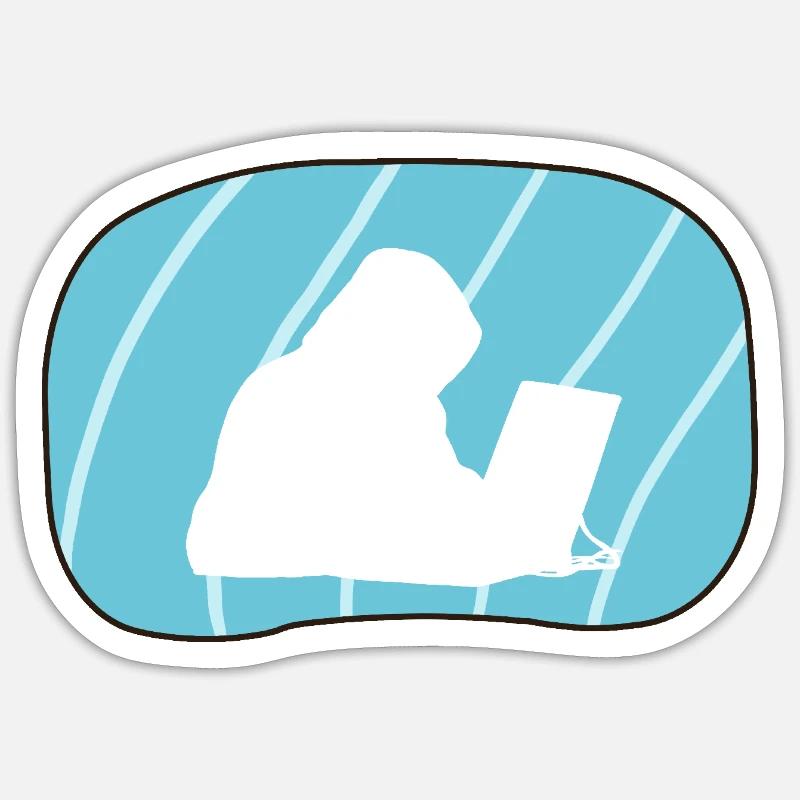 Génie de l’informatique - Sticker taille S (10 x 10 cm) - blanc mat