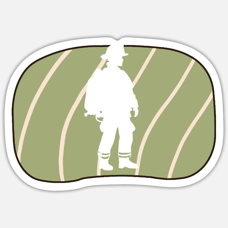 Fire brigade operation emergency call Sticker size S (10 x 10 cm)