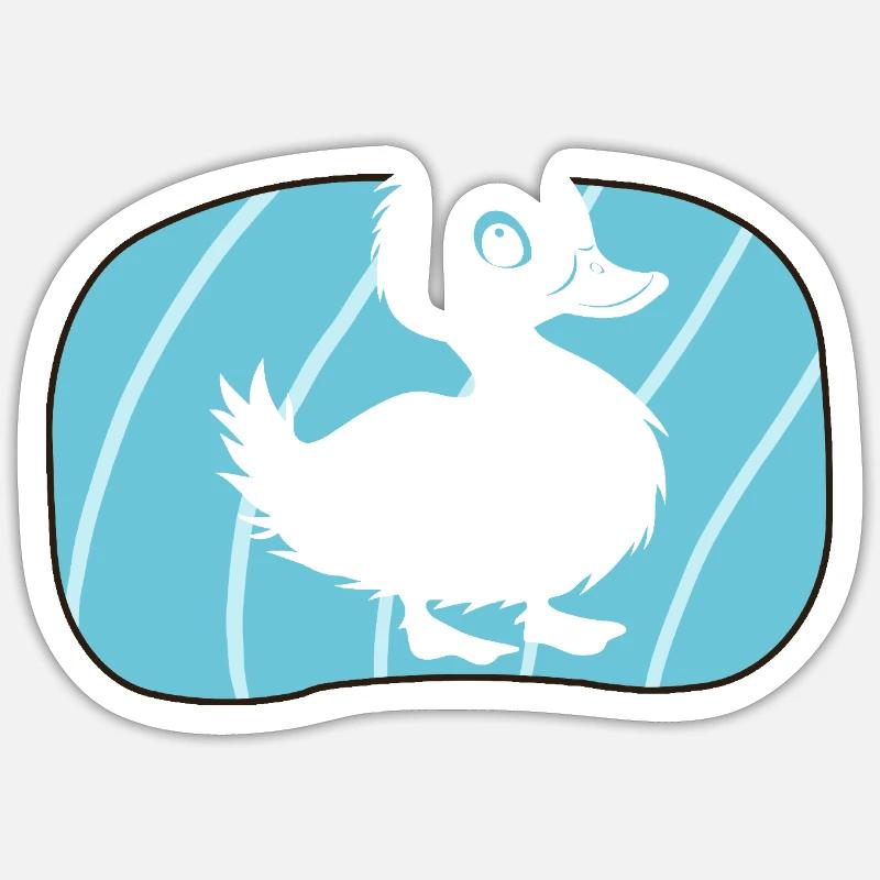 Canards Canard - Sticker taille S (10 x 10 cm) - blanc mat