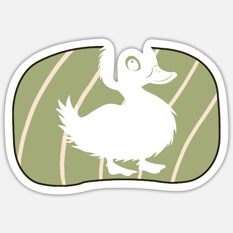 Ducks waddle croak Sticker size S (10 x 10 cm)