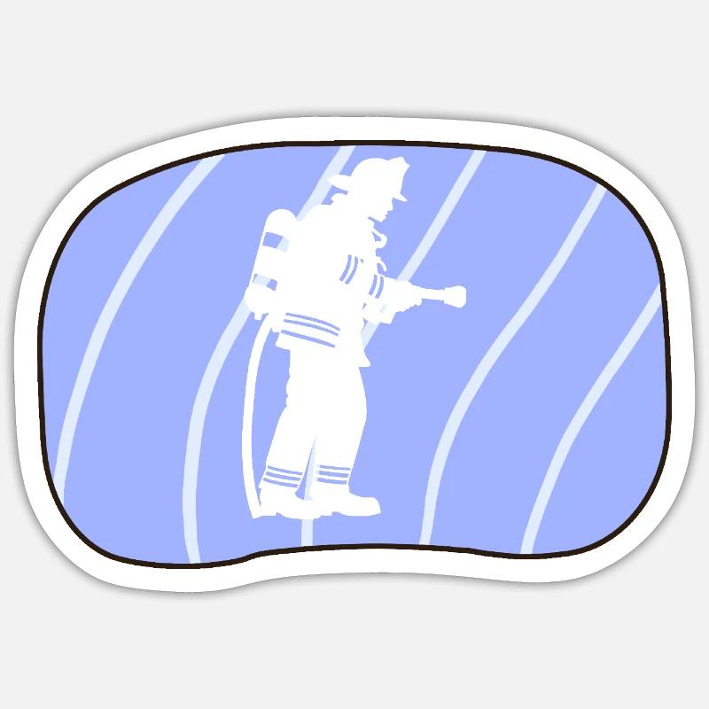 Fire brigade emergency call - Sticker size S (10 x 10 cm) - white matte