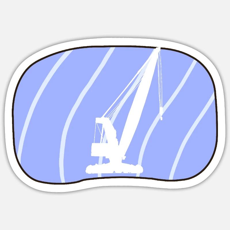 Client grue de chantier Sticker taille S (10 x 10 cm)