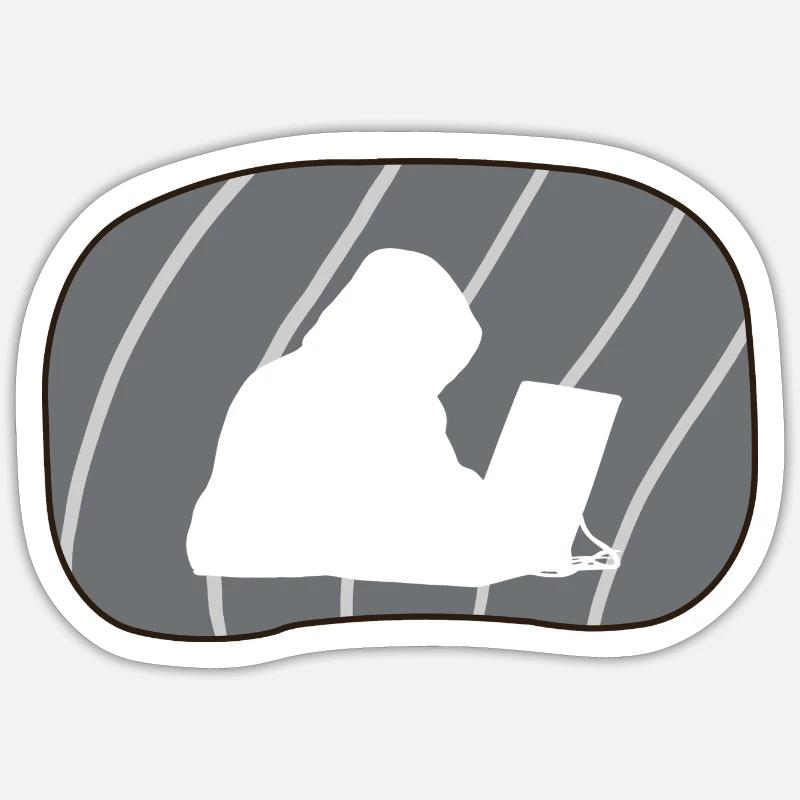 Hacker Computerfreak Hacken Sticker Größe S (10 x 10 cm)