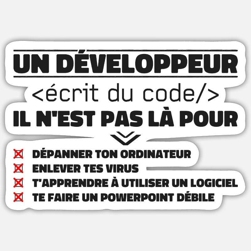 Ein schriftlicher Entwickler von The Gift Code Sticker Größe S (10 x 10 cm)