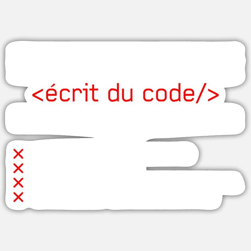 Ein schriftlicher Entwickler von The Gift Code Sticker Größe S (10 x 10 cm)