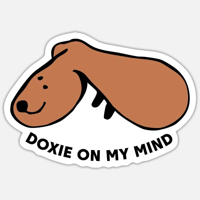Chien décontracté – Tout simplement détendu - Sticker taille S (10 x 10 cm) - blanc mat