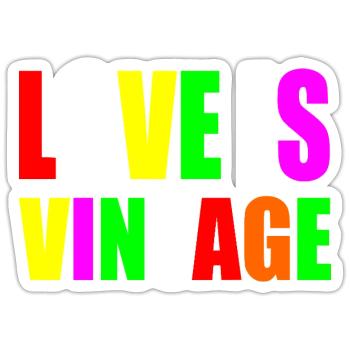Love is vintage - Sticker Größe S (10 x 10 cm) - Mattweiß - Vorne
