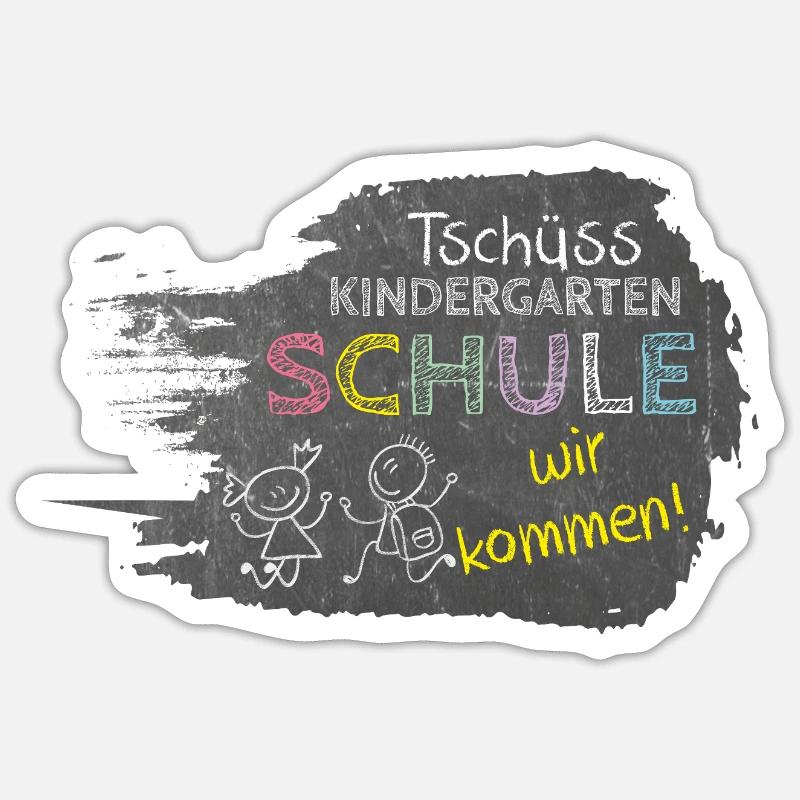 Bye bye kindergarten - school, here we come! Table Sticker size S (10 x 10 cm)