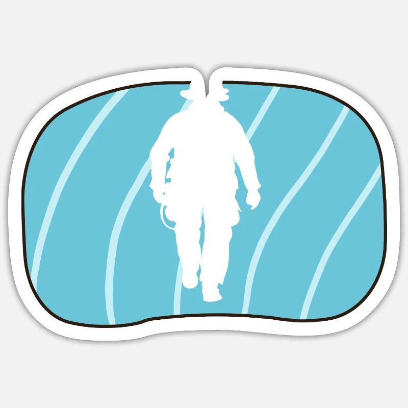 Firefighter Firefighter Firefighter - Sticker size S (10 x 10 cm) - white matte