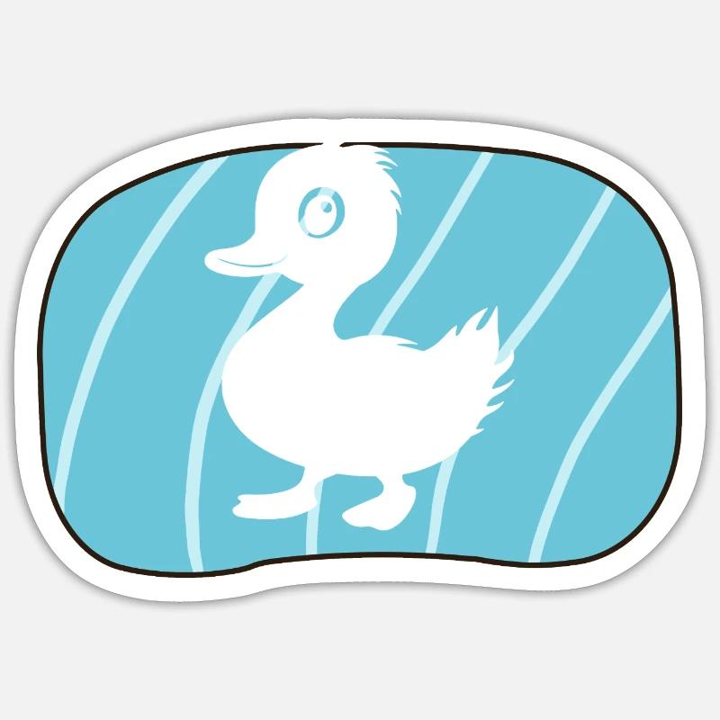 Ducks waddle beak Sticker size S (10 x 10 cm)