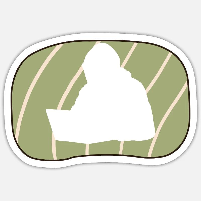 Hacker computer freak - Sticker size S (10 x 10 cm) - white matte