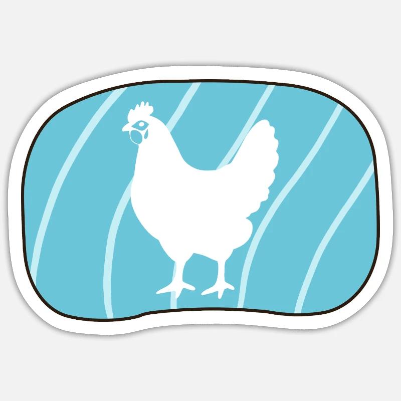 Chicken Egg Chicken Sticker size S (10 x 10 cm)