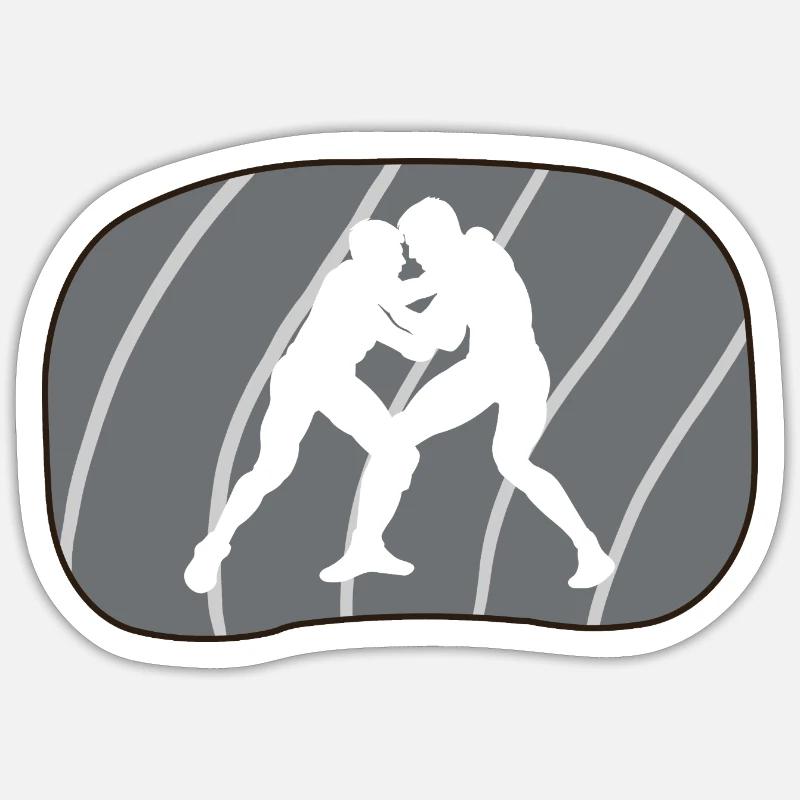 Lutteur Sticker taille S (10 x 10 cm)