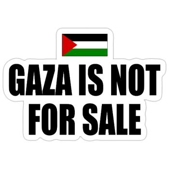 gaza is not for sale - Sticker size S (10 x 10 cm) - white matte - Front
