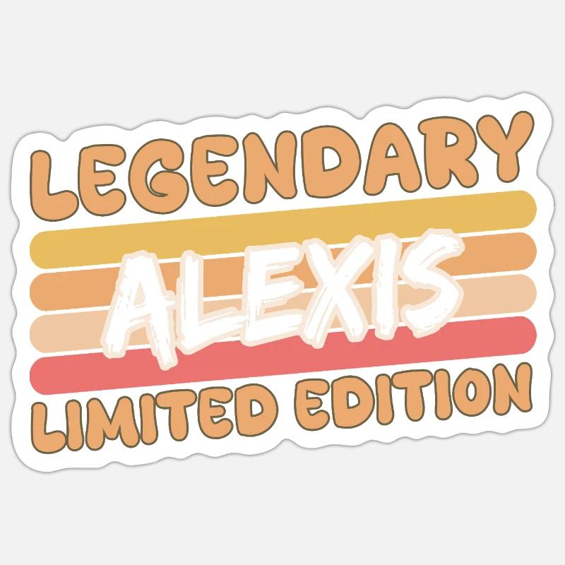 Name: Alexis - Sticker size S (10 x 10 cm) - white matte