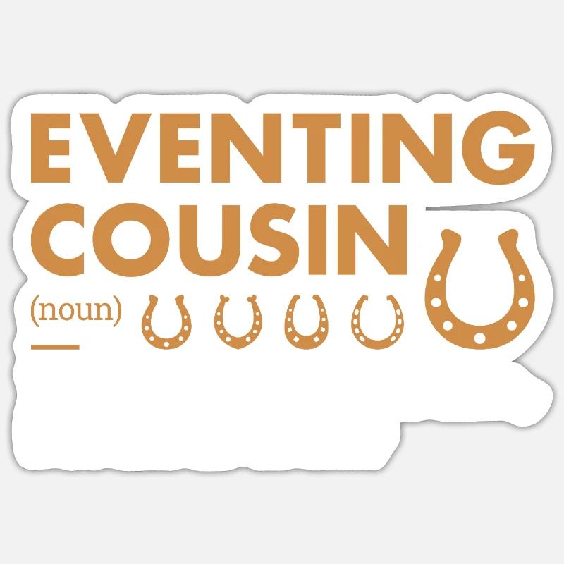 Cavalier Cousin Définition Concours complet Sticker taille S (10 x 10 cm)