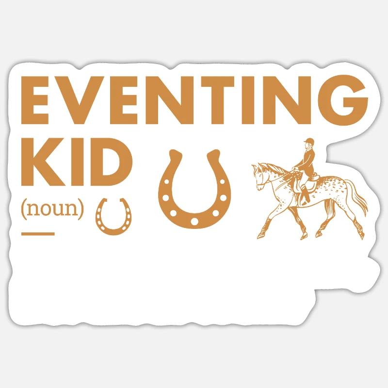 Cavalier Kid Définition Concours complet Sticker taille S (10 x 10 cm)