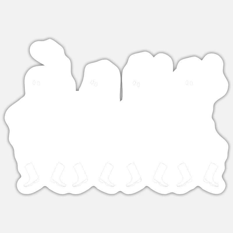 Line Dance - Sticker size S (10 x 10 cm) - white matte