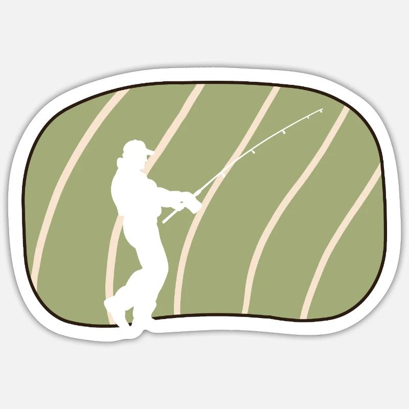 Pêche Pêche - Sticker taille S (10 x 10 cm) - blanc mat