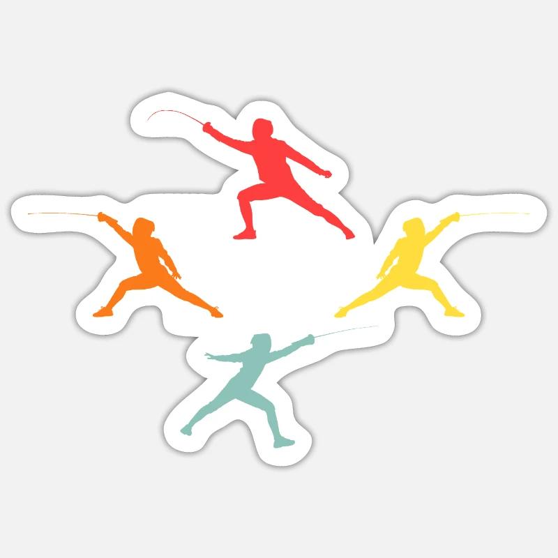Fechter Evolution Fechten Sticker Größe S (10 x 10 cm)