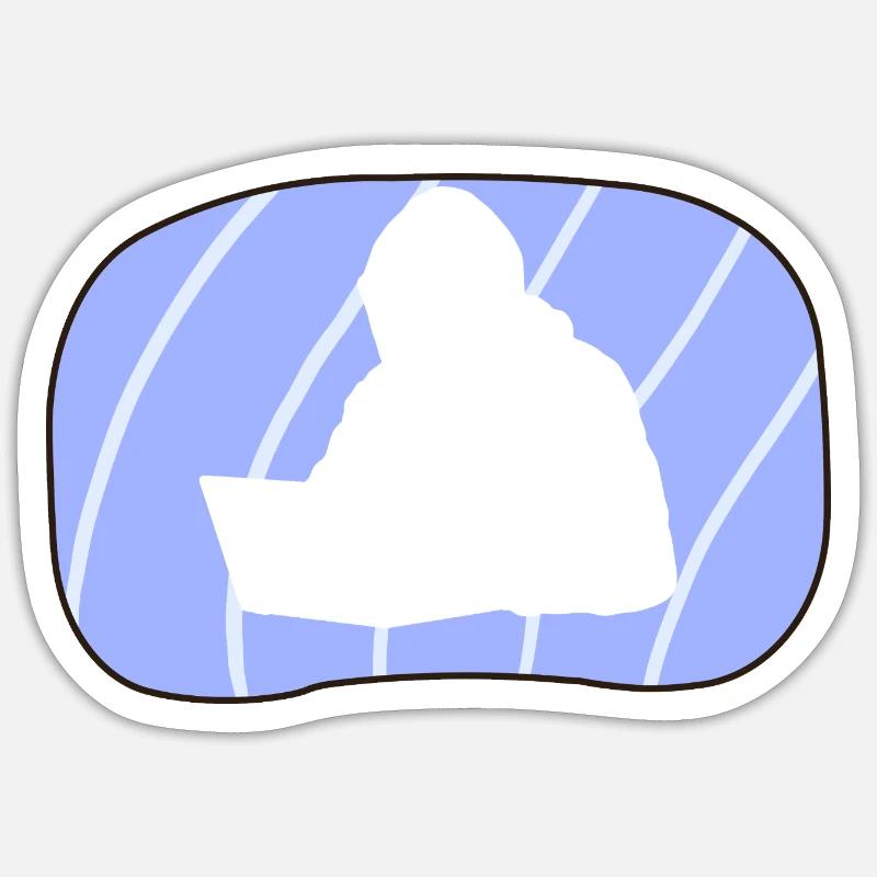 hacker hack - Sticker size S (10 x 10 cm) - white matte