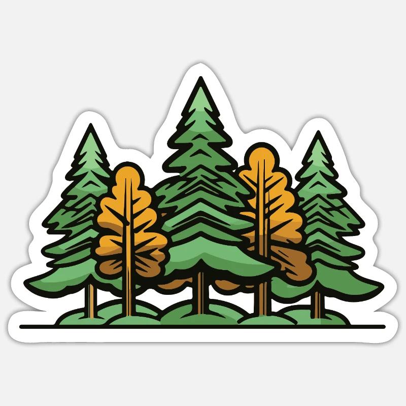 Forest Trees Sticker size S (10 x 10 cm)