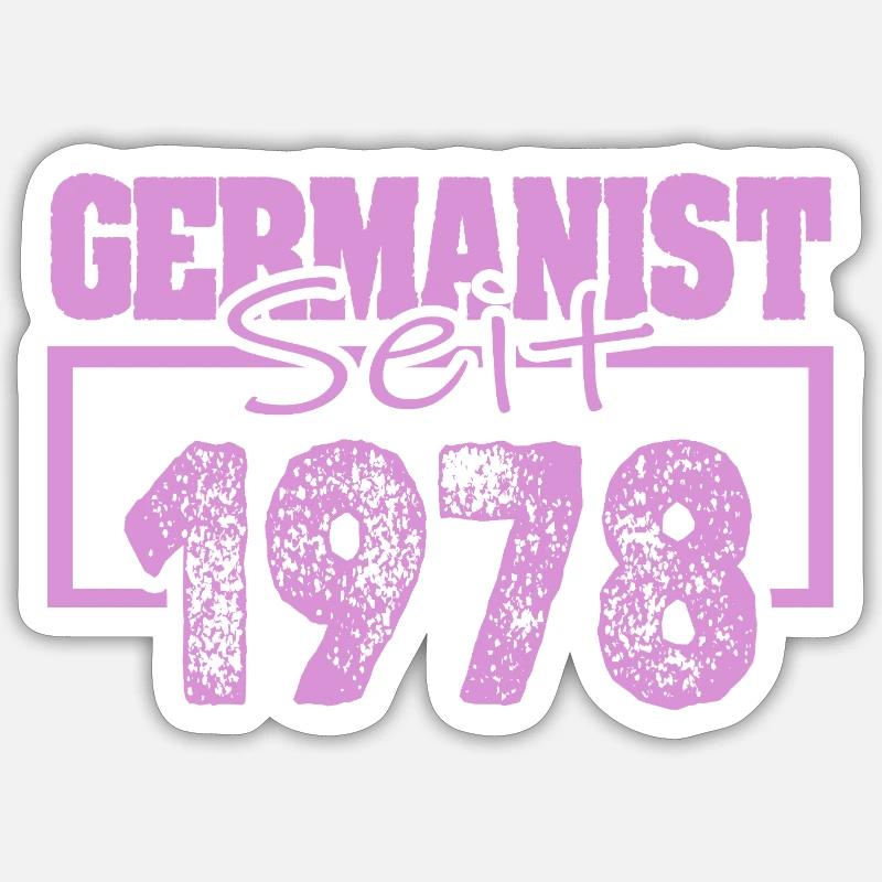 Studied in 1978 - Sticker size S (10 x 10 cm) - white matte