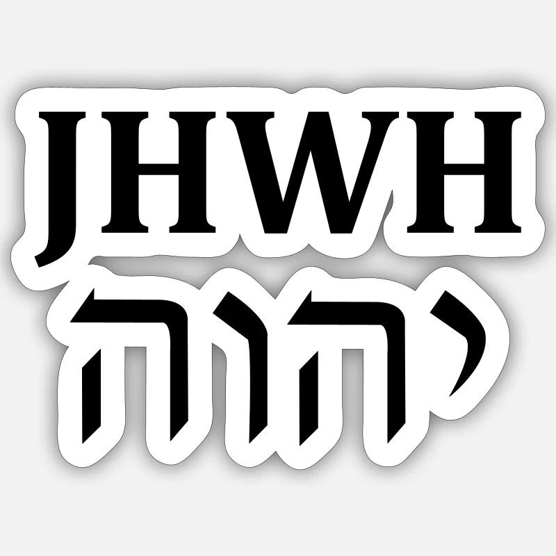 jhwh - Sticker Größe S (10 x 10 cm) - Mattweiß