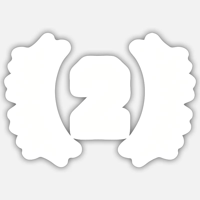 Numéro 2 - Sticker taille S (10 x 10 cm) - blanc mat