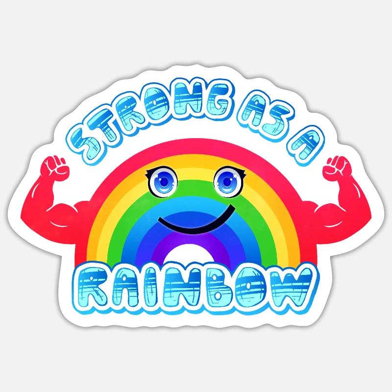 Strong as a Rainbow - Sticker size S (10 x 10 cm) - white matte