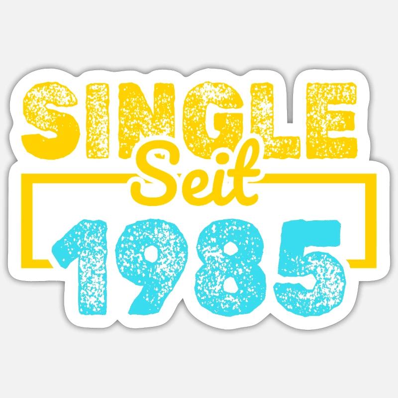 1985 - Sticker taille S (10 x 10 cm) - blanc mat