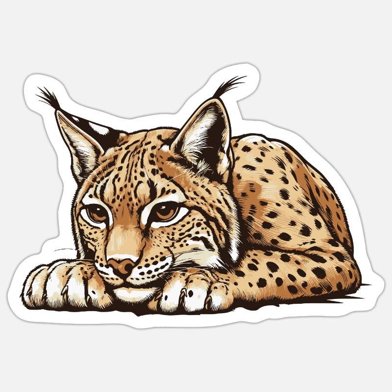 Lynx - Sticker size S (10 x 10 cm) - white matte