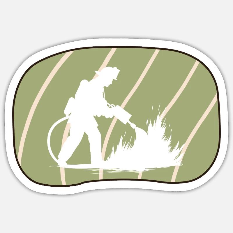 Fire brigade firefighter operation - Sticker size S (10 x 10 cm) - white matte
