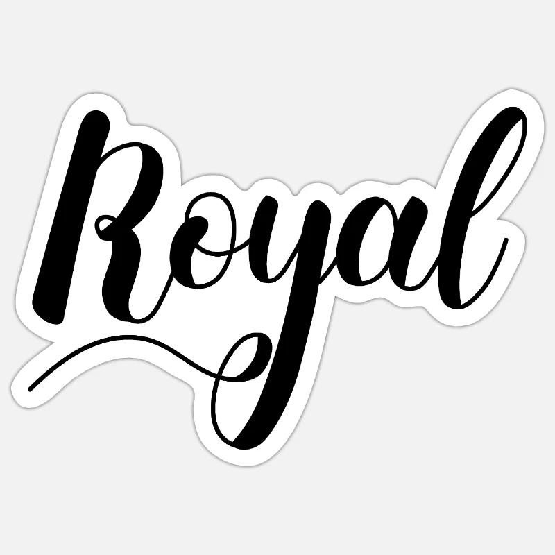 royal - Sticker taille S (10 x 10 cm) - blanc mat