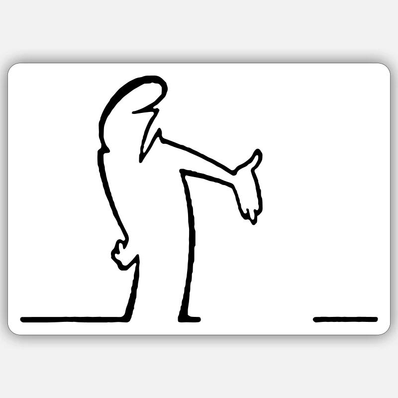 la ligne - Sticker taille S (10 x 10 cm) - blanc mat