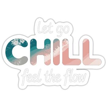 Flow Shirt for Vacation & Vibes - Sticker size S (10 x 10 cm) - white matte - Front