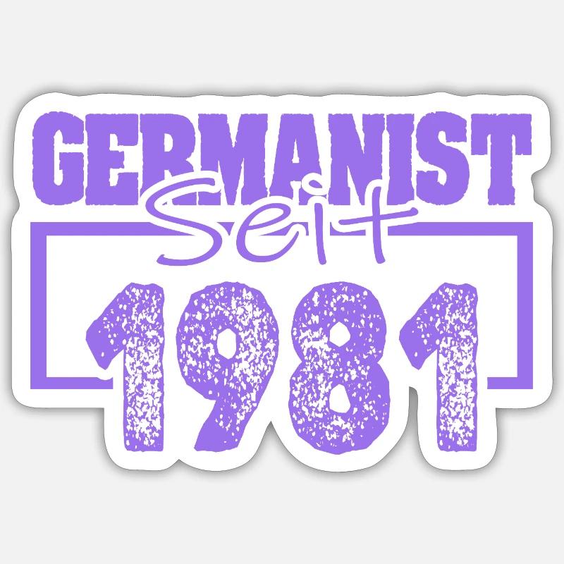 Germanist 1981 - Sticker size S (10 x 10 cm) - white matte