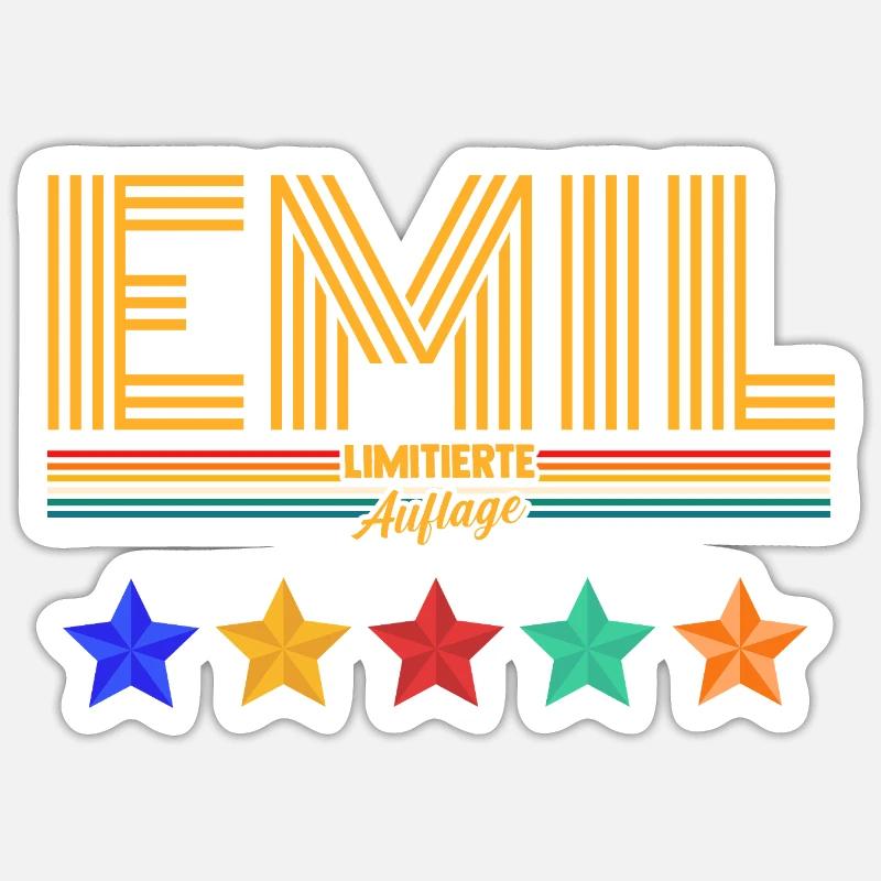 Emil - Sticker taille S (10 x 10 cm) - blanc mat