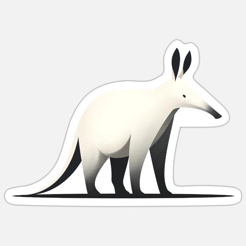 Aardvark - Sticker size S (10 x 10 cm) - white matte