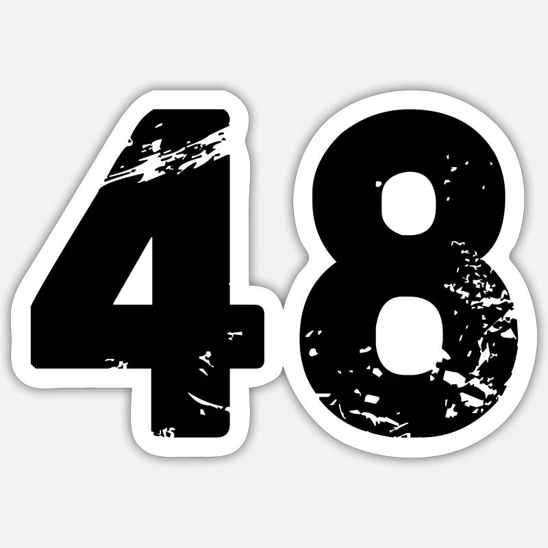 48 - Sticker taille S (10 x 10 cm) - blanc mat