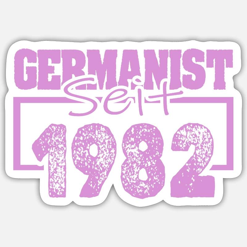 Born in 1982 - Sticker size S (10 x 10 cm) - white matte