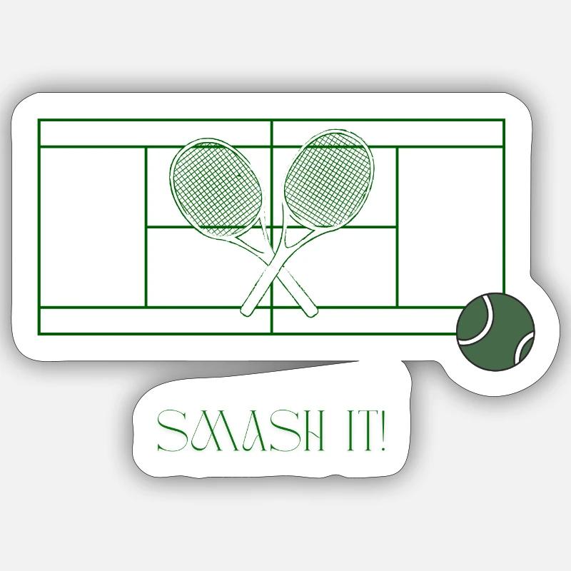 Game. Set. Match. - Sticker size S (10 x 10 cm) - white matte