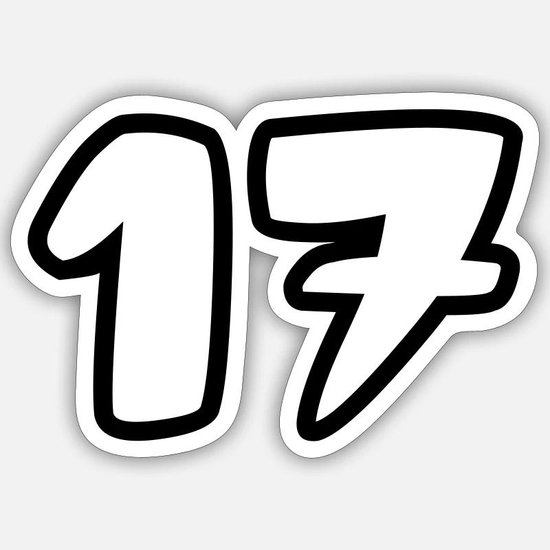 17 - Sticker size S (10 x 10 cm) - white matte