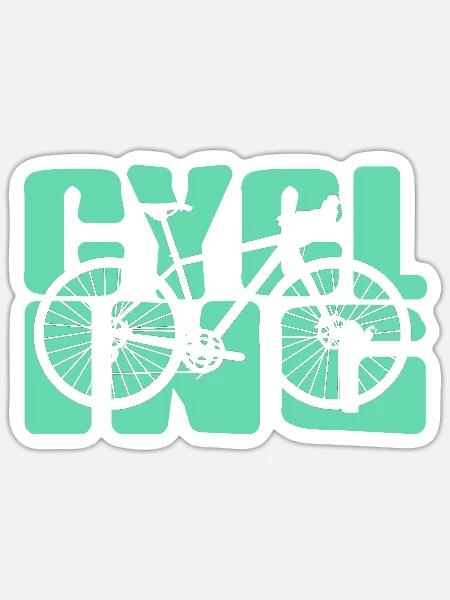 Explore the Outdoors Two Wheel Adventure Quote - Sticker Größe S (10 x 10 cm) - Mattweiß