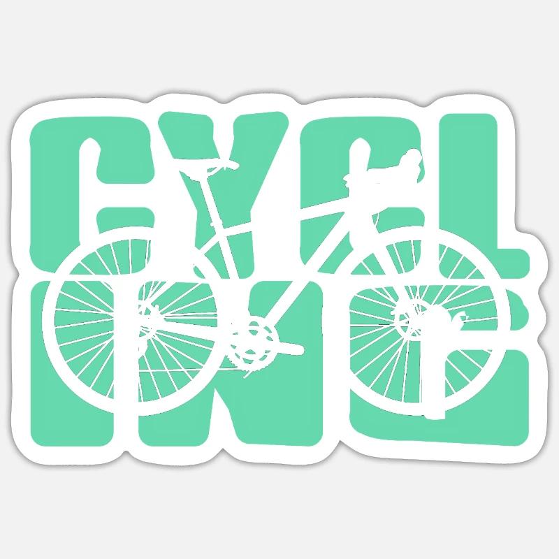 Explore the Outdoors Two Wheel Adventure Quote Sticker size S (10 x 10 cm)