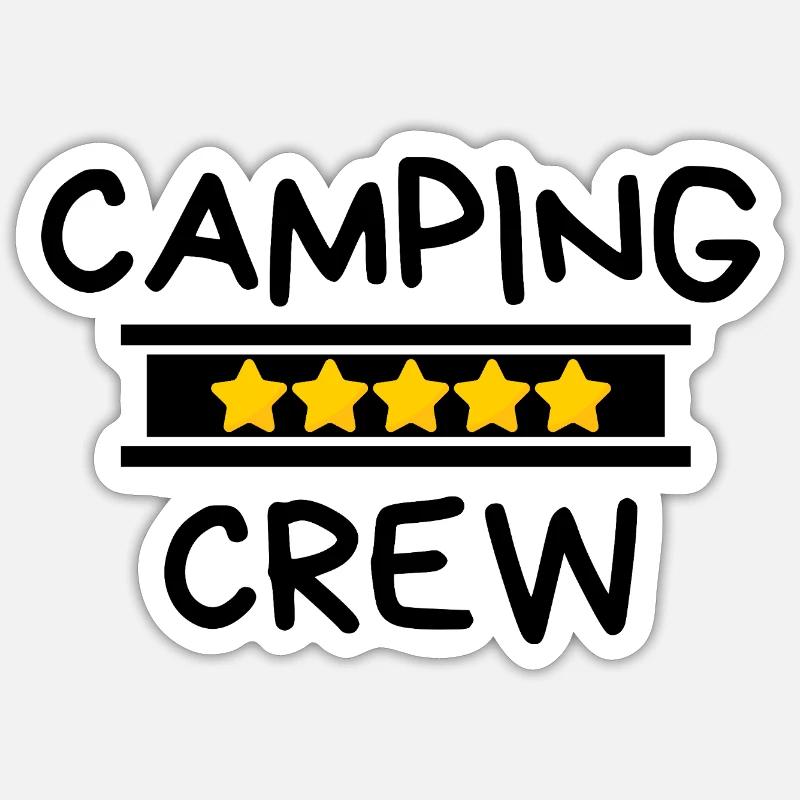 Équipe de camping - Sticker taille S (10 x 10 cm) - blanc mat