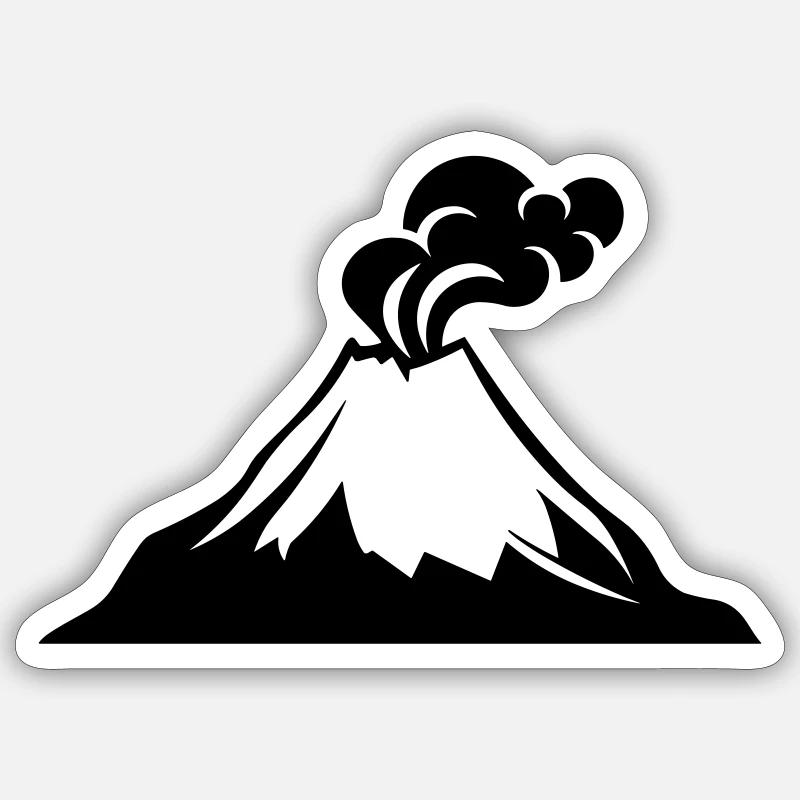 volcano Sticker size S (10 x 10 cm)
