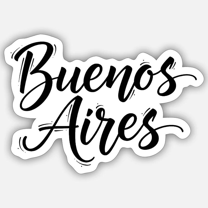 Buenos Aires - Sticker Größe S (10 x 10 cm) - Mattweiß