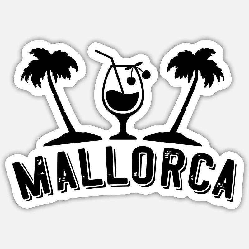 Majorca - Sticker size S (10 x 10 cm) - white matte